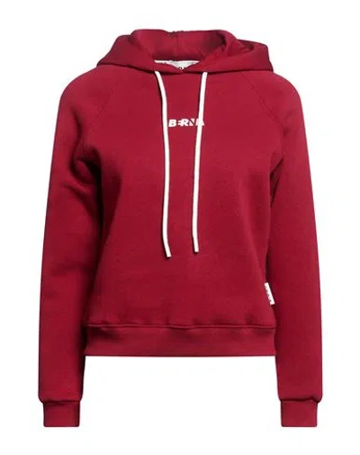 Berna Woman Sweatshirt Burgundy Size Xs Cotton, Polyester In Red