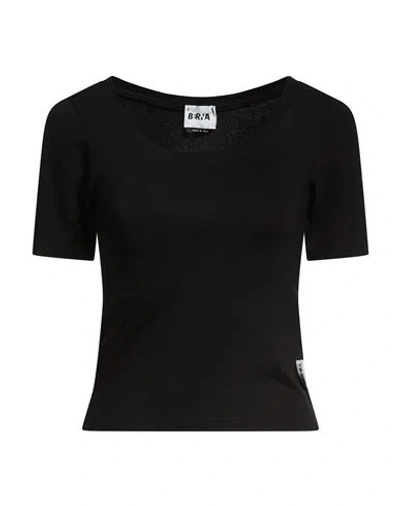 Berna Woman T-shirt Black Size M Viscose, Elastic Fibres