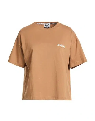 Berna Woman T-shirt Camel Size M Cotton In Brown