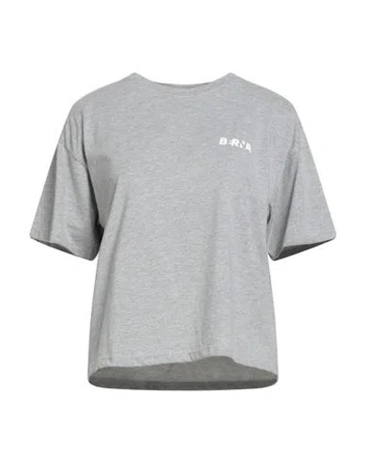 Berna Woman T-shirt Grey Size L Cotton In Gray