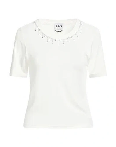 Berna Woman T-shirt White Size L Viscose, Elastic Fibres