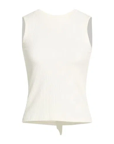 Berna Woman Top Cream Size M Viscose, Elastane In White