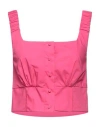 Berna Woman Top Fuchsia Size M Cotton In Pink
