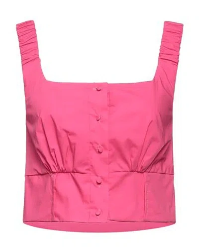Berna Woman Top Fuchsia Size M Cotton In Pink