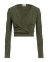 Berna Woman Top Military Green Size L Polyester, Elastane