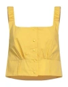 Berna Woman Top Yellow Size M Cotton In Yellow