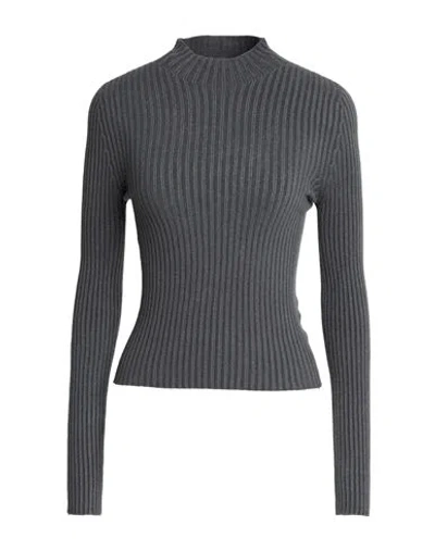 Berna Woman Turtleneck Grey Size M Viscose, Polyester, Polyamide In Gray