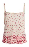 Bernadette Alba Polka Dot Silk Top In Multi