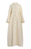 Bernadette Angelo Wool Long Coat In Ivory