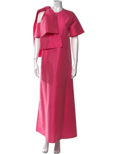 Pre-owned Bernadette Asymmetrical Long Dress In Pink