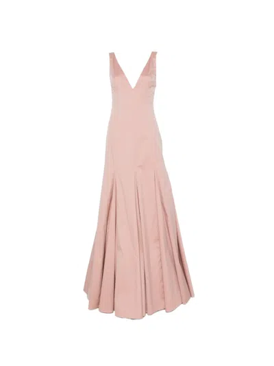 Bernadette Aurelia V-neck Stretch Mermaid Gown In Pink