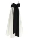 Bernadette Bailey Two-tone Bow-embellished Taffeta Midi Dress