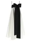 Bernadette Bailey Two-tone Bow-embellished Taffeta Midi Dress
