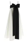 Bernadette Bailey Two-tone Bow-embellished Taffeta Midi Dress