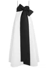 Bernadette Bailey Two-tone Bow-embellished Taffeta Midi Dress
