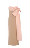 Bernadette Bart Sash-detailed Crepe Maxi Dress In Multi