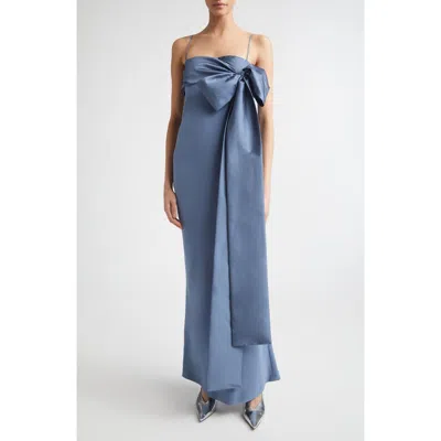 Bernadette Bart Taffeta Gown In Blue