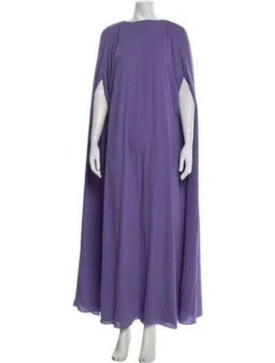 Pre-owned Bernadette Bateau Neckline Long Dress In Purple