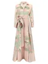 Bernadette Beatrice Floral-pattern Maxi Shirt Dress In Pink