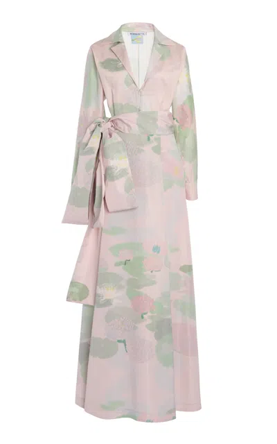 Bernadette Beatrice Floral Cotton Wrap Dress In Multi