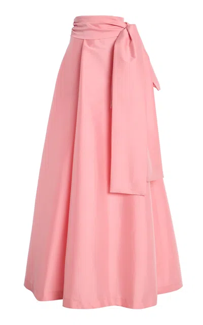 Bernadette Beatrice Sash-detailed Taffeta Maxi Skirt In Pink