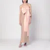 Bernadette Beige/pink Bart Dress With Oversized Bow
