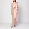 Bernadette Beige/pink Bart Dress With Oversized Bow