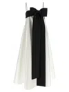 Bernadette Bailey Two-tone Bow-embellished Taffeta Midi Dress