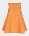 Bernadette Boatneck Cape Mini Dress In Carrot