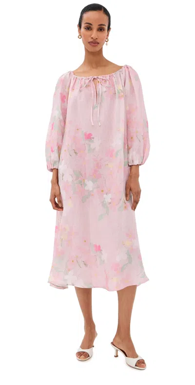 Bernadette Bonnie Midi Dress Clematis Montana/pink