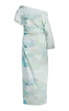 Bernadette Bowery Asymmetric Cotton Dress In Multi