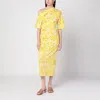 Bernadette Bowery One-shoulder Floral-print Stretch-cotton Midi Dress