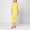 Bernadette Bowery One-shoulder Floral-print Stretch-cotton Midi Dress