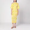Bernadette Bowery One-shoulder Floral-print Stretch-cotton Midi Dress