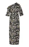 Bernadette Bowery Off-the-shoulder Buttercup-print Cotton-linen Maxi Dress In Floral