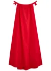 Bernadette Brigitte Off-the-shoulder Bow-embellished Taffeta Gown In Red