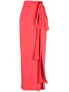 Bernadette Bruce Tie-waist Maxi Skirt In Red