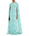 Bernadette Buttercups Printed Dress In Turquoise In Blue