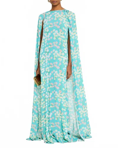 Bernadette Buttercups Printed Dress In Turquoise In Blue