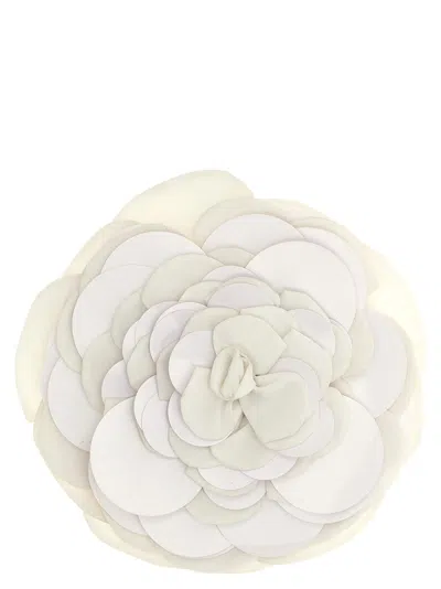 Bernadette Camellia Brooch In White