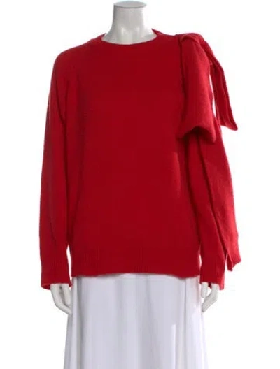 Pre-owned Bernadette Cashmere Crew Neck Sweater In Red