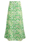 Bernadette Caswell Floral-printed Satin Midi Skirt In Multi Print