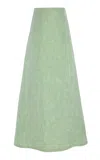 Bernadette Caswell Jacquard Maxi Skirt In Green