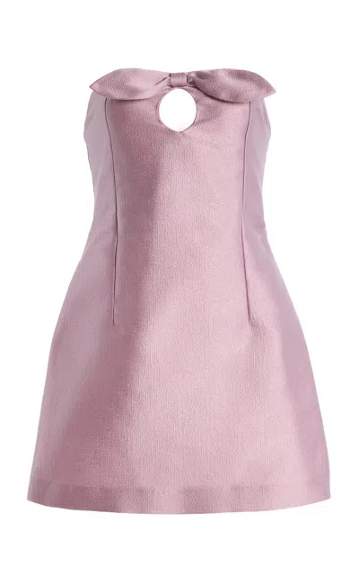 Bernadette Charlotte Bow-detailed Mini Dress In Pink