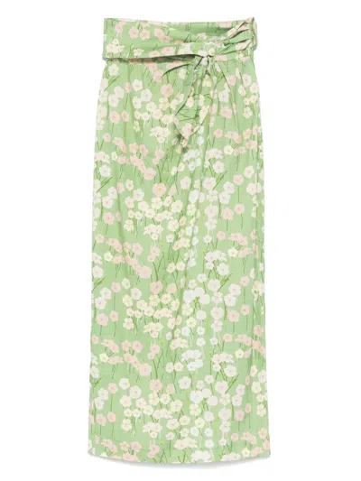 BERNADETTE CHERYLL MAXI SKIRT - WOMEN'S - ELASTANE/LINEN/FLAX/VISCOSE