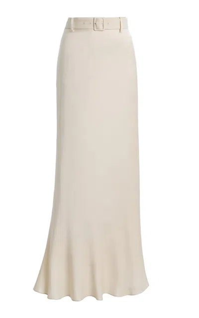 Bernadette Chuck Satin Maxi Skirt In Neutral