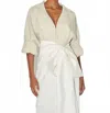 Bernadette Claire V-neckline Maxi Dress In Rustic Beige & Ivory In Neutral