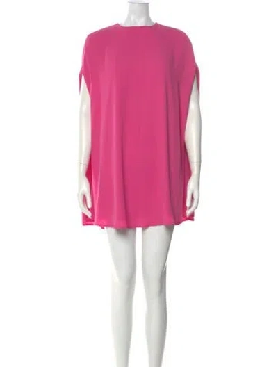 Pre-owned Bernadette Crew Neck Mini Dress In Pink