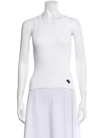 Pre-owned Bernadette Crew Neck Sleeveless Top In White
