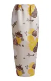 Bernadette Damian Floral Maxi Skirt In Yellow